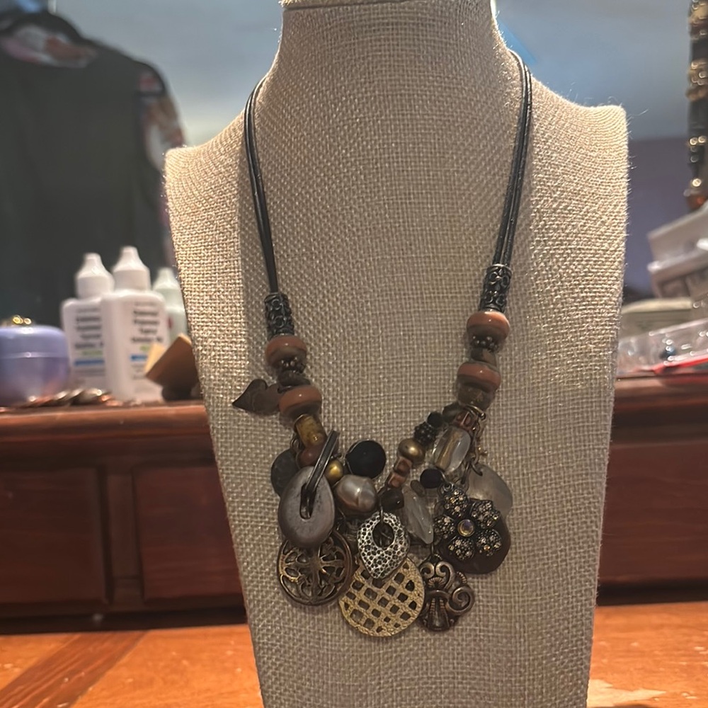Elegant Multi-Color Charm Necklace